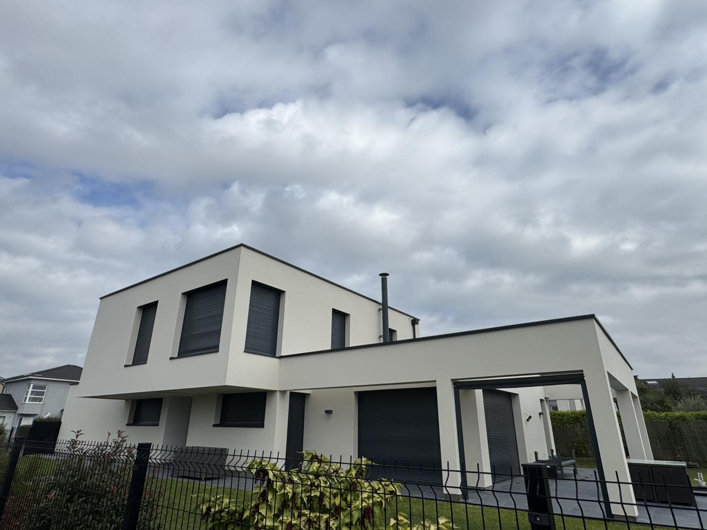 Application de crépi sur une façade