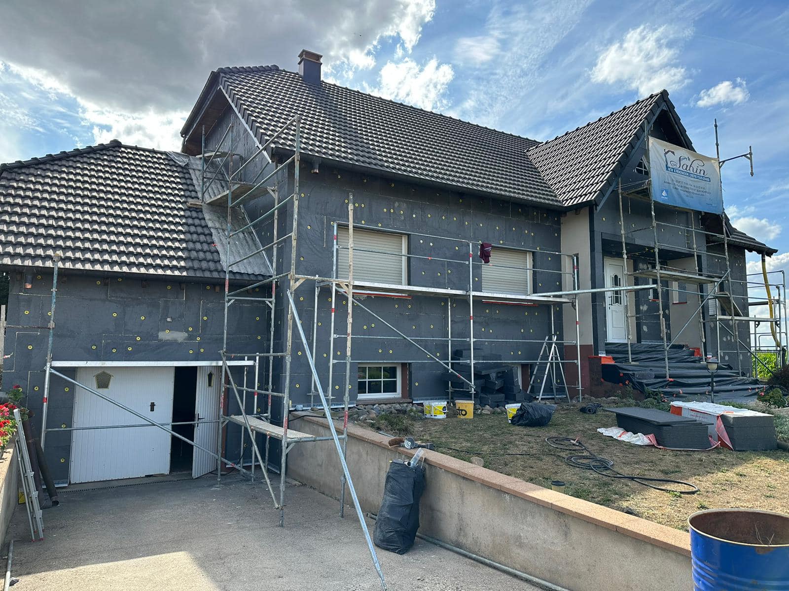 Isolation thermique extérieure d'une maison